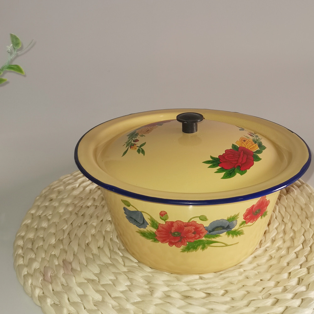 9成交700件厂家直销搪瓷汤盆饭碗老式怀旧白深型盆家用菜盆纯白色搪瓷