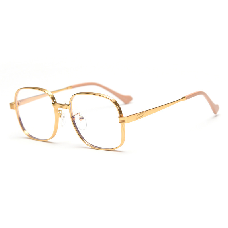 d054g家金丝宽边近视眼镜架女平光镜男文艺复古ins跨境潮网红框架