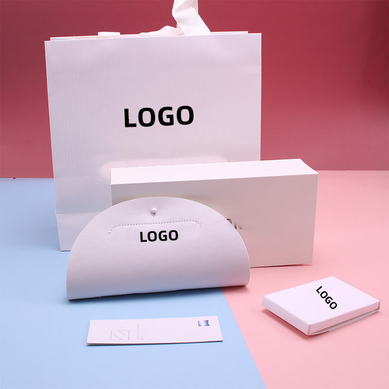 定做2020款gm眼镜包装盒 白色软包皮革太阳镜套装盒 墨镜盒定制