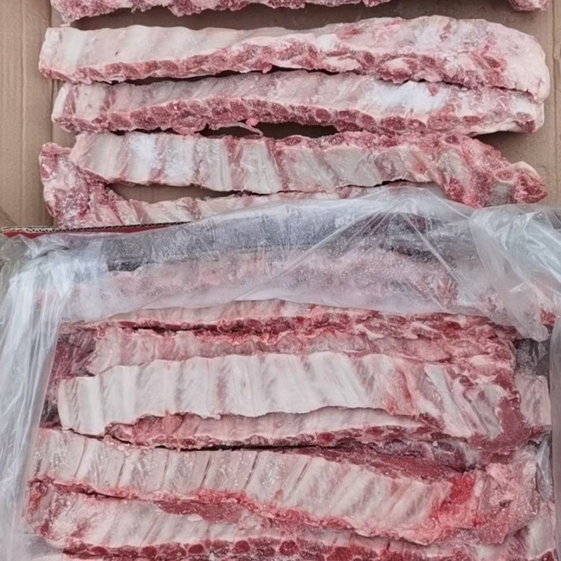 冷冻新鲜生猪排骨猪肋排宽窄寸排19斤/箱烧冷冻猪排骨代发跨境