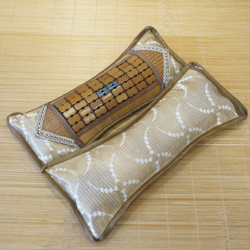 夏天凉枕成人磁疗麻将枕头花边藤枕颈椎保健颈椎枕头燕尾扁枕批发