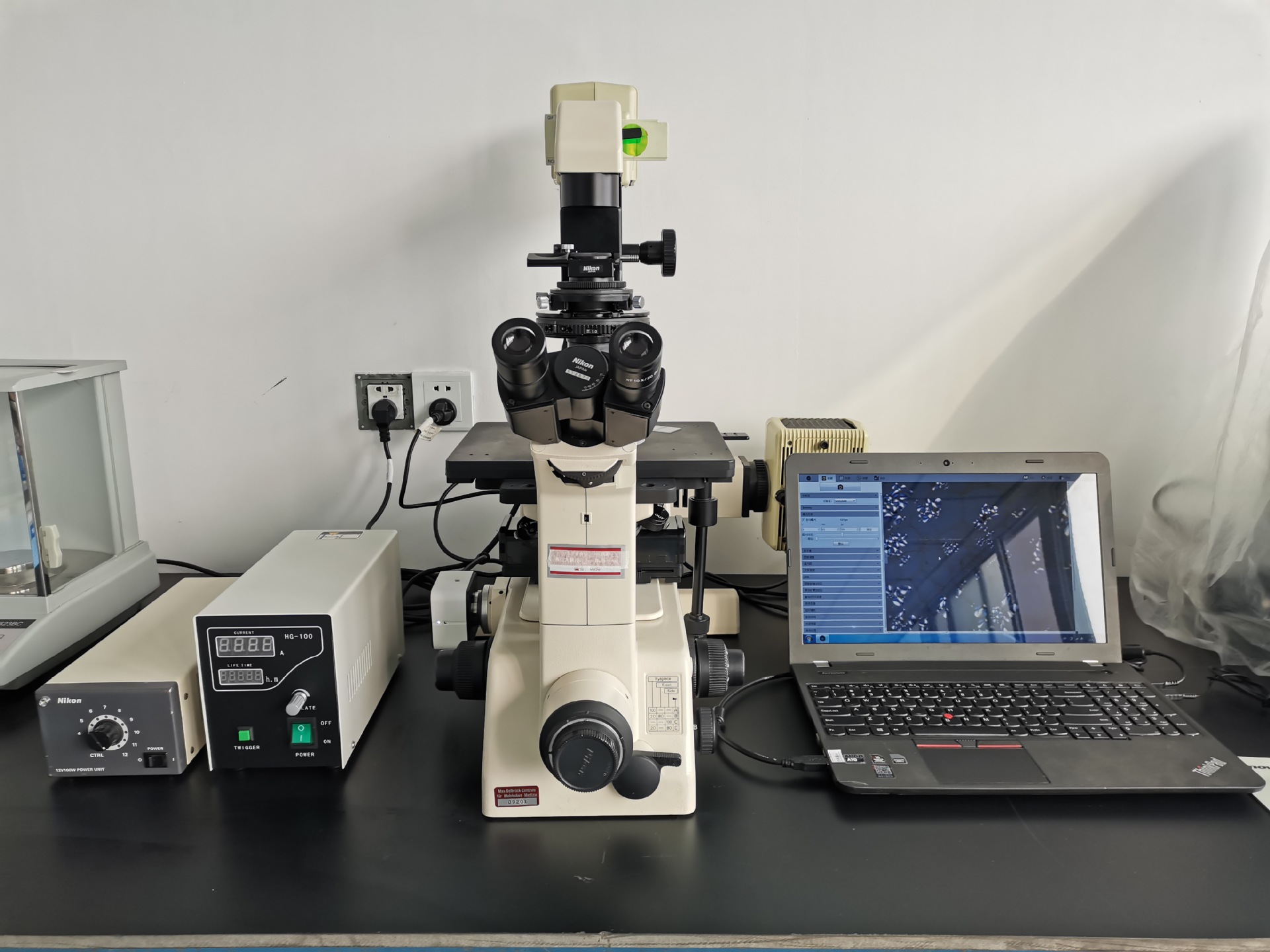 尼康nikon diaphot 300 微分干涉(dic)倒置三色荧光显微镜
