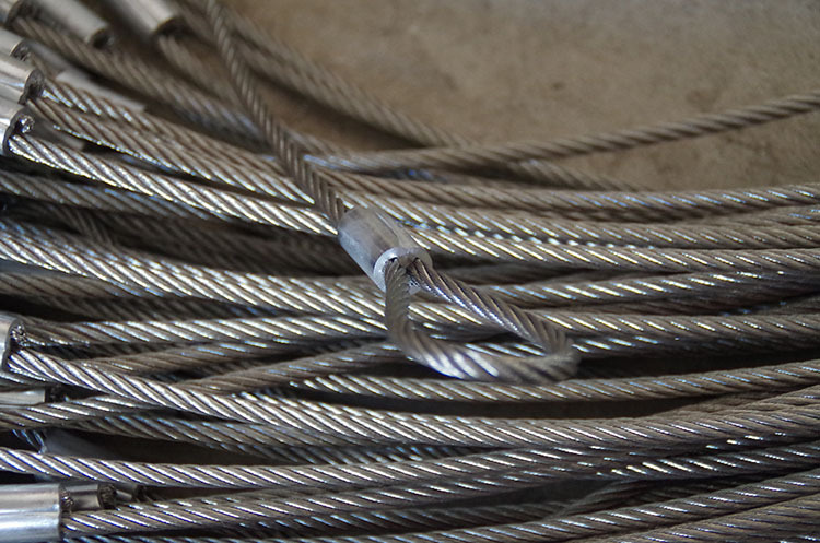 304不锈钢钢丝绳拉索索具压制定做加工 桥架索具护网登山攀岩吊索