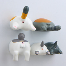 包邮系可爱日本猫咪创意立体磁扣冰箱贴吸磁贴品吸铁石磁性贴