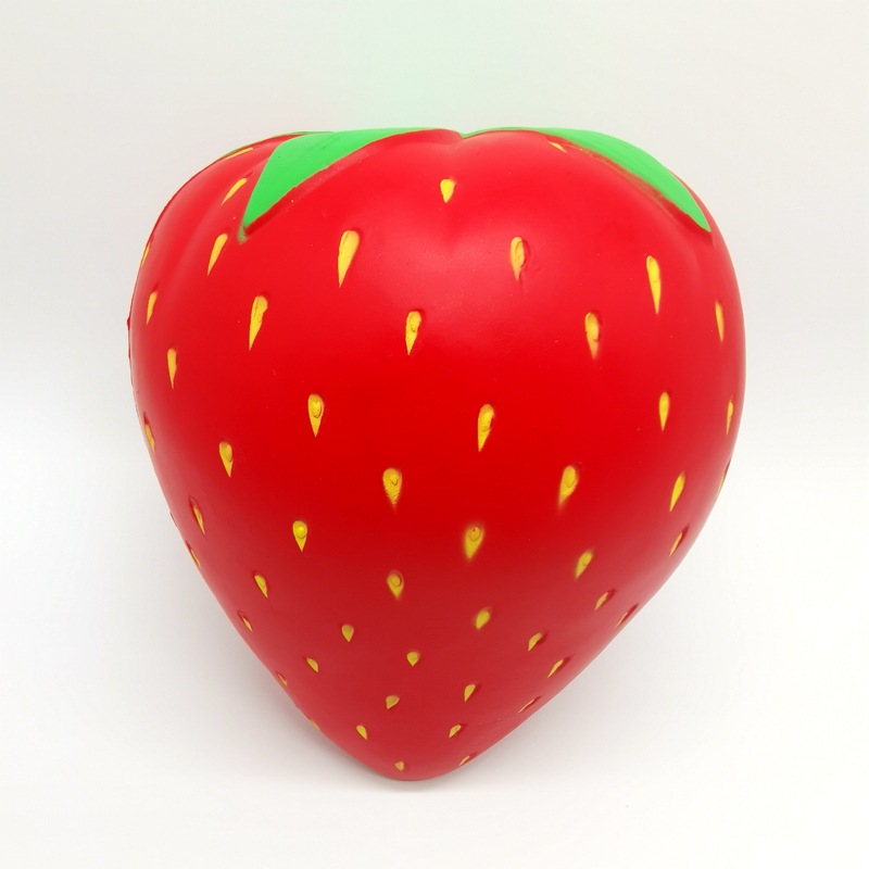 仿真草莓模型 回弹玩具仿真水果慢回弹草莓squishy 创意仿真食物