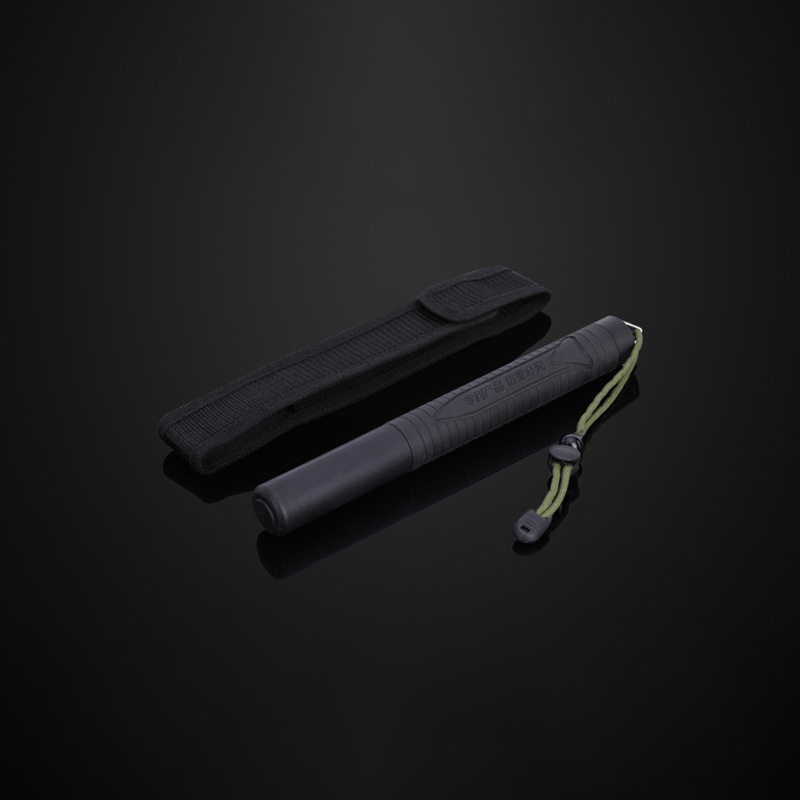 三节防身武术棍 安保健身伸缩硬棍 小三节黑色