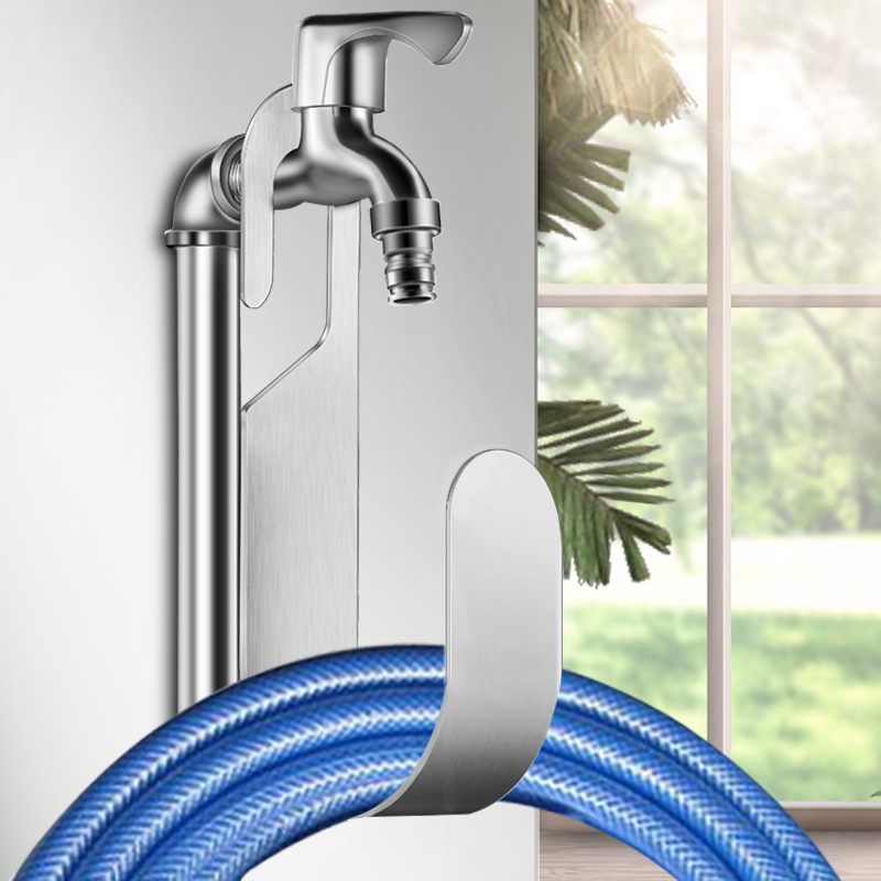 304不锈钢软管收纳架水管支架家用洗车水管水龙头挂钩阳台壁挂架