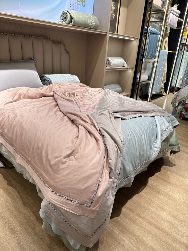 商场100支莱赛尔天丝桑蚕丝夏凉被空调被夏季薄被可机洗简约新品