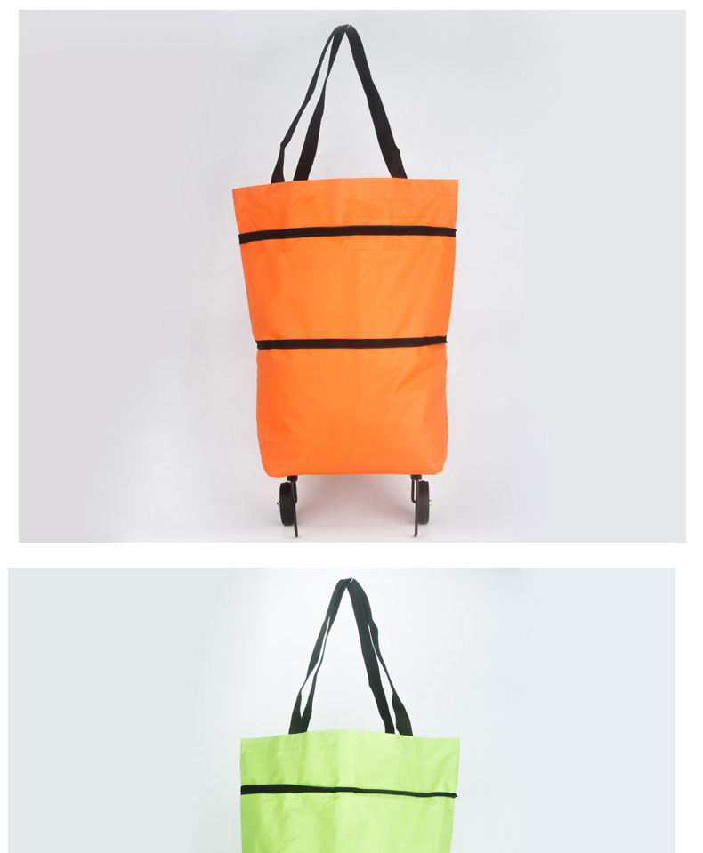 可折叠购物袋定制超市购物车手拉车 折叠便携购物袋买菜车环保袋