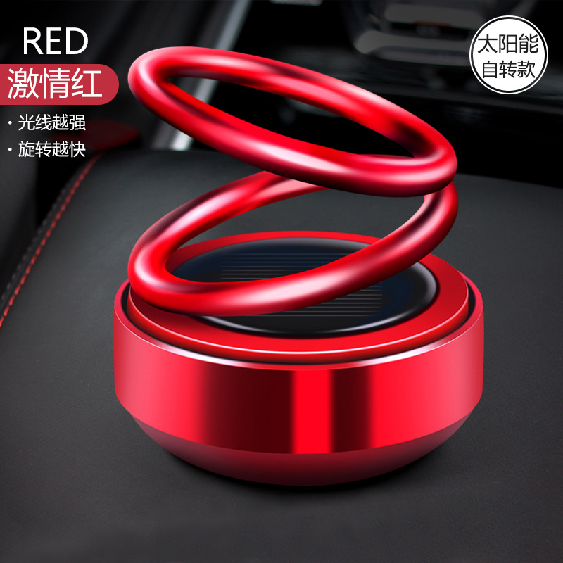 Solar Double Ring Suspension Auto Perfume Factory Wholesale Creative Car Aromatherapy in-Car Car Perfume Decoration