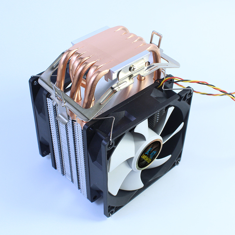 6铜管rbg cpu散热器775amd1155台式电脑主板静音风扇1366 x79 x99