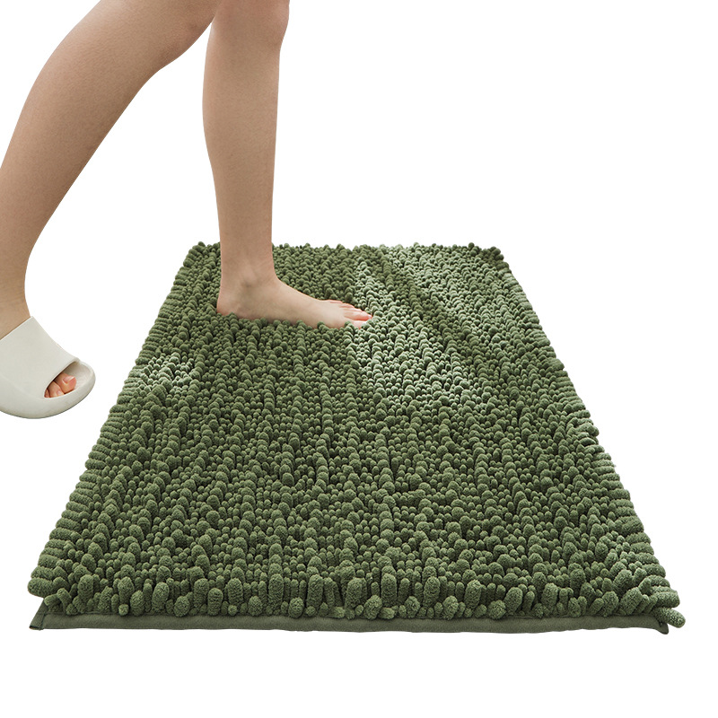 Bathroom Door Absorbent Floor Mat Bathroom Bathroom Door Mat Entrance Foot Mat Chenille Household Mat Bedroom