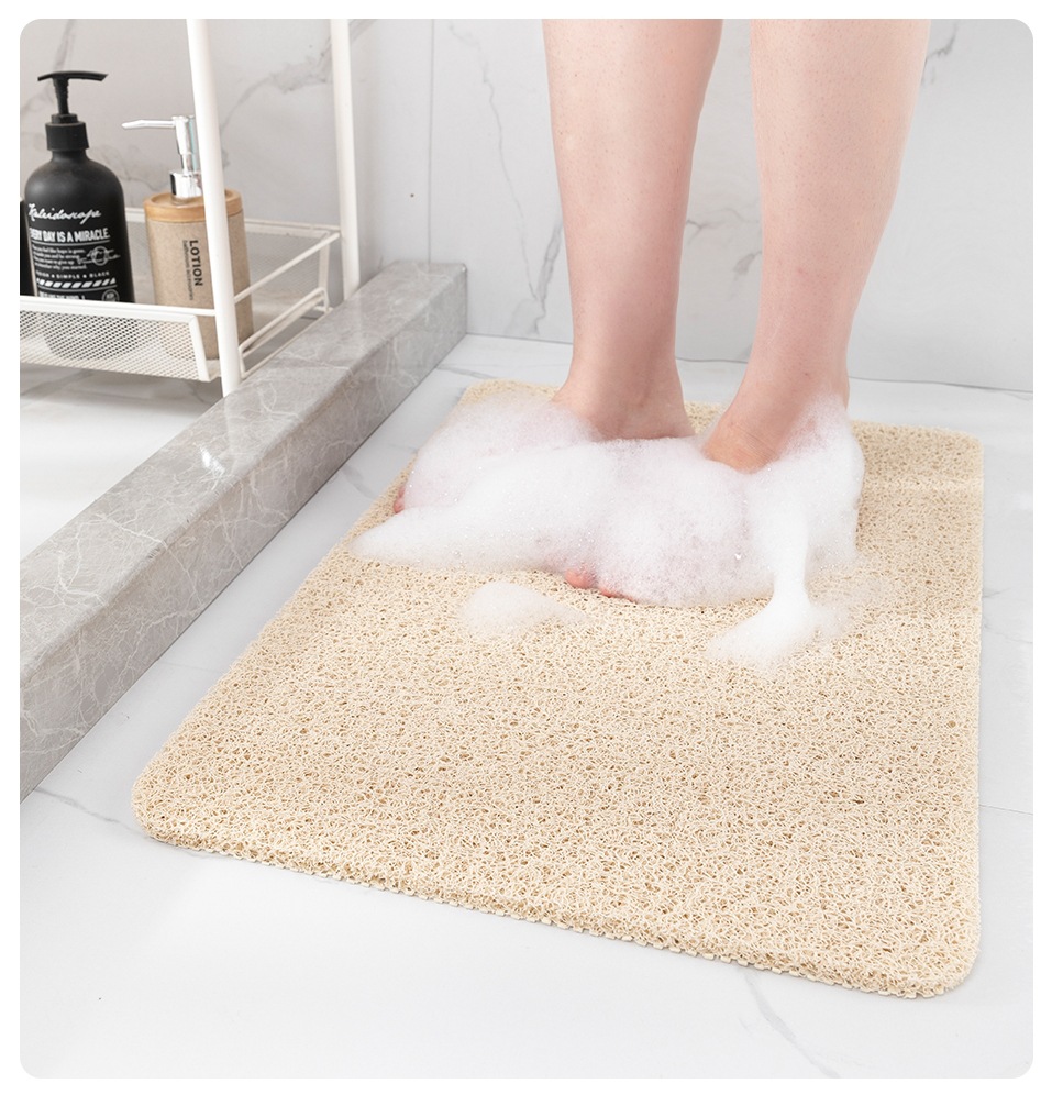 Cross-Border Amazon Bathroom Non-Slip Mat Household Shower Room Pvc Wire Ring Mat Bath Drop-Resistant Foot Mat