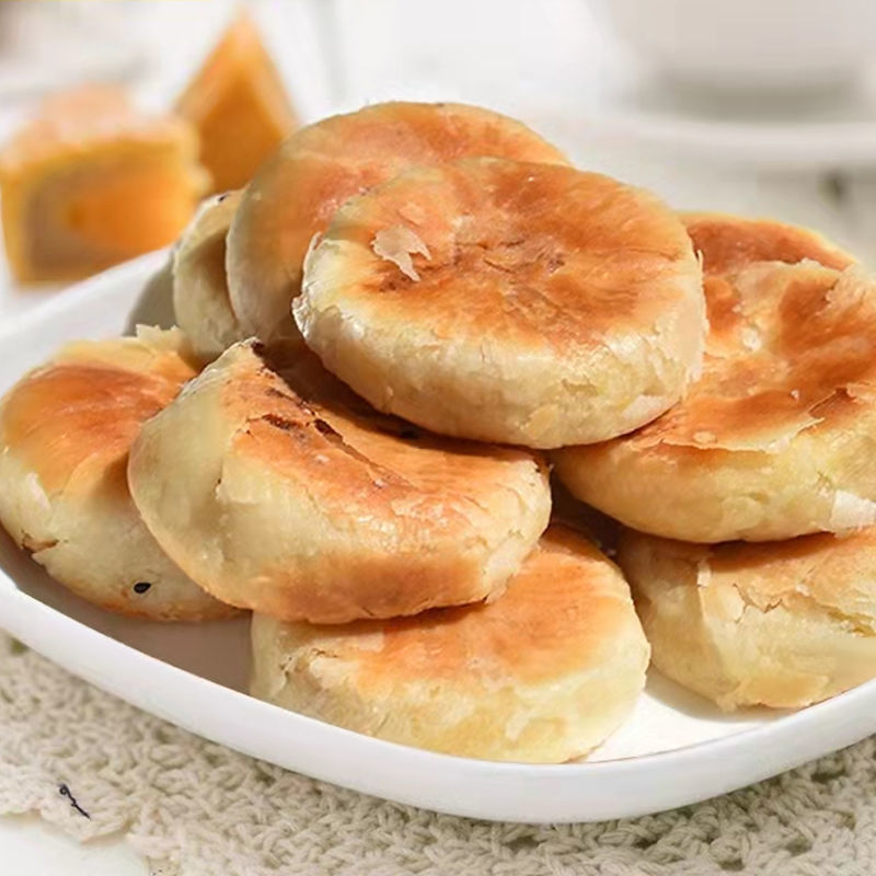 广东潮汕绿豆饼惠来酥皮绿豆糕咸潮州特产小吃零食饼食老式绿豆酥