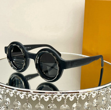 Z2386U欧美新款高级复古圆框人气爆款磨砂质感墨镜防晒时尚太阳镜