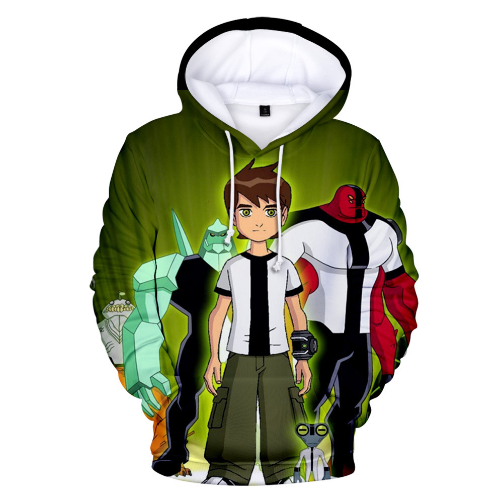 跨境新款新款小智服装08 系列3d数码彩印带帽男女卫衣批发