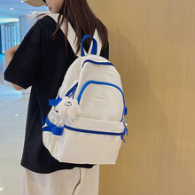 学院风电脑背包女韩版大容量双肩包日系ins小众设计感大学生书包