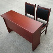 生产厂家加工订制主席台条桌小会议桌贴实木皮胡桃木颜色