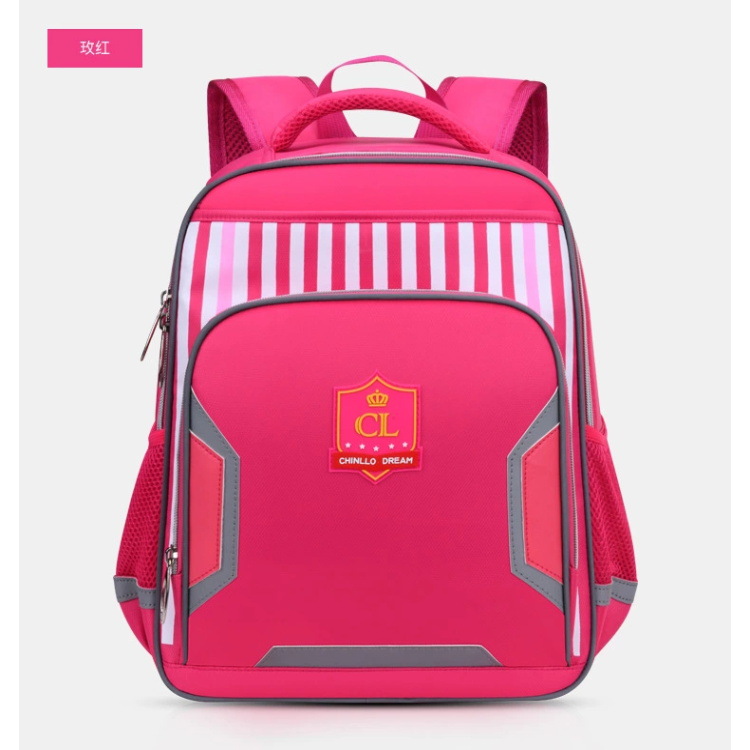 New Preppy Style Schoolbag Primary School Spine Protection Burden Alleviation Backpack Large Capacity Outdoor Children's Waterproof Backpack