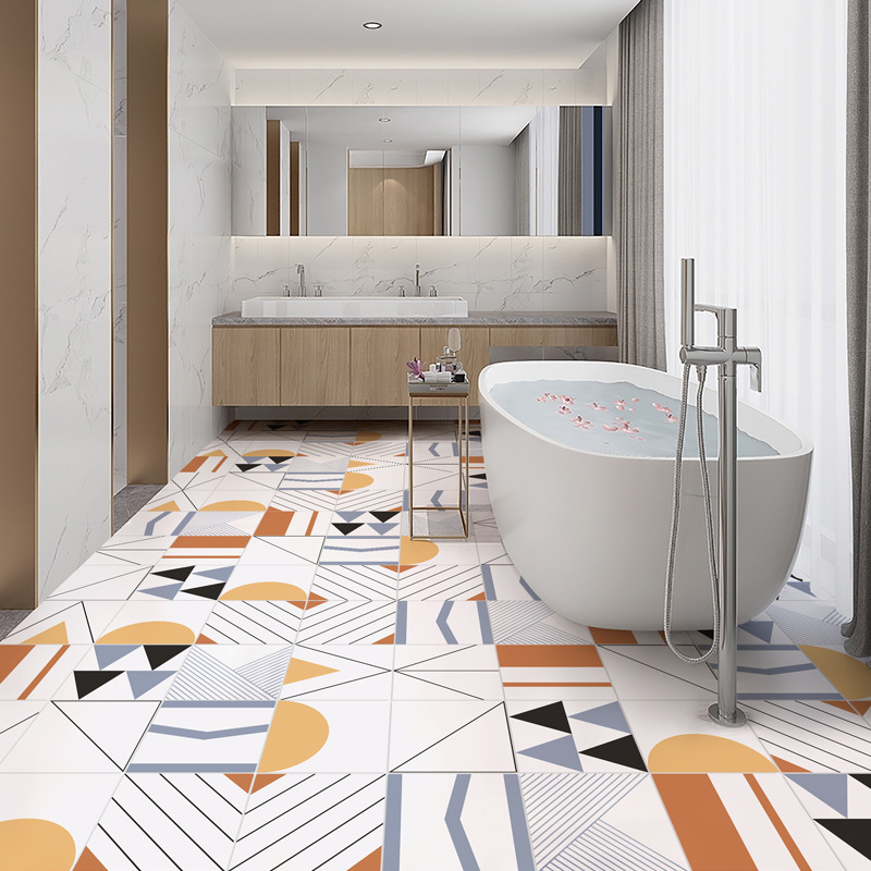 哑光几何形状混拼小花砖300x300厨房卫生间客厅卧室阳台拼花瓷砖