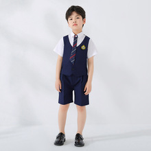 儿童西装春夏新款韩版假两件套装男童演出摄影西服小童花童婚礼服