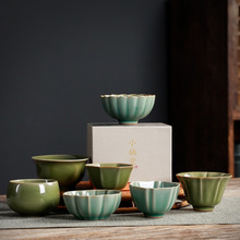 仿古龙泉青瓷手工陶瓷主人杯功夫茶具大容量品茗杯茶杯单杯茶碗