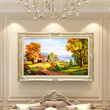 欧式客厅装饰画 风景油画卧室餐厅壁画 高档大气背景挂画