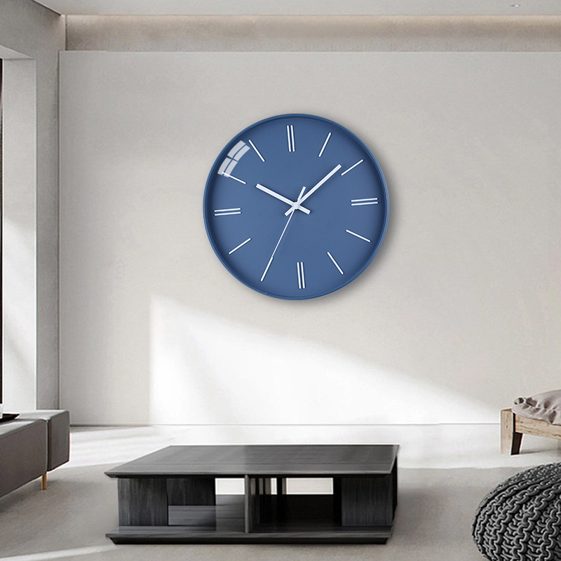 Simple 12-Inch Electronic Noiseless Clock Living Room Home Fashion Wall Clock Travel Time Precise Font Clear Quartz Clock