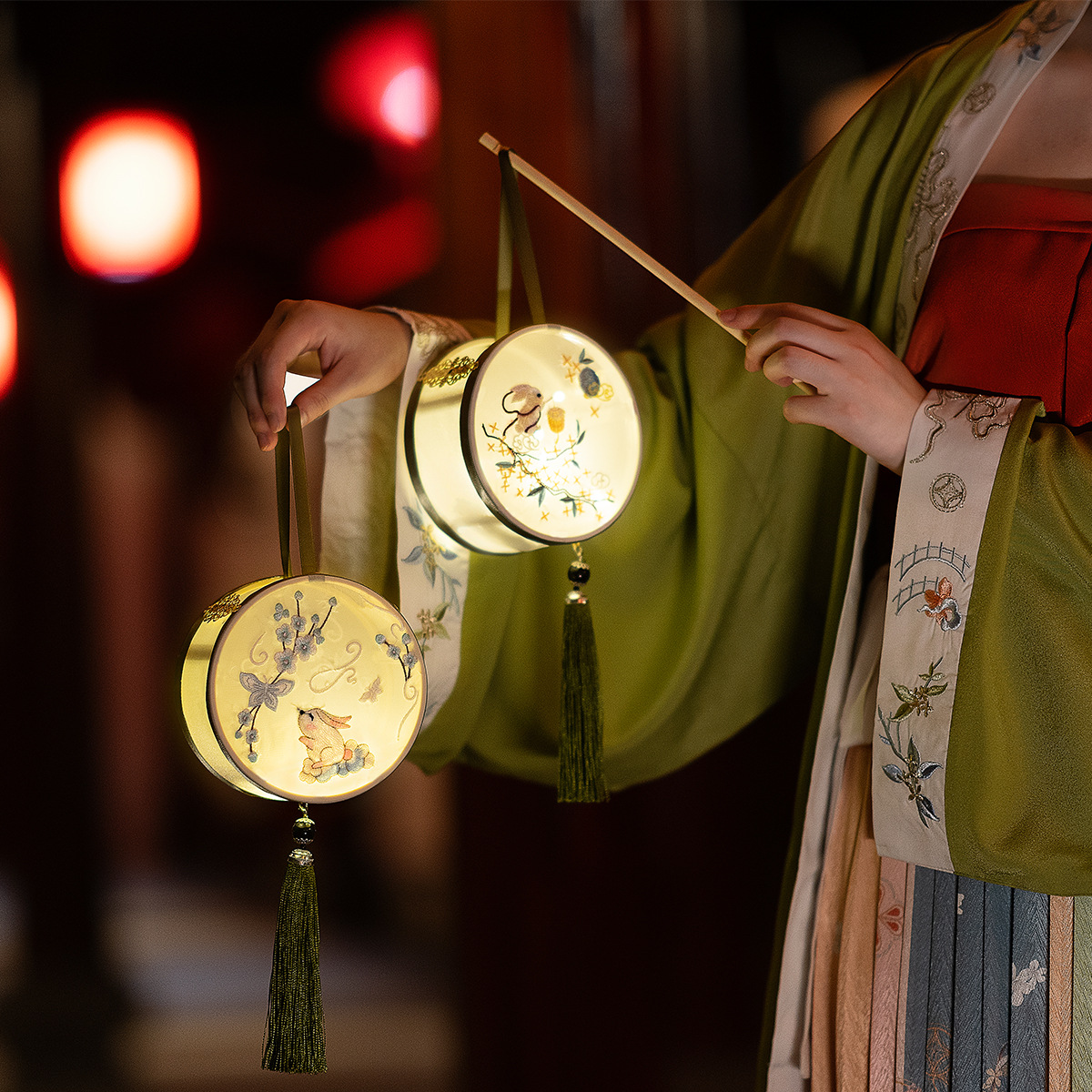 新品元宵灯宫灯 花灯 手提灯笼汉服拍摄道具七夕灯笼成品