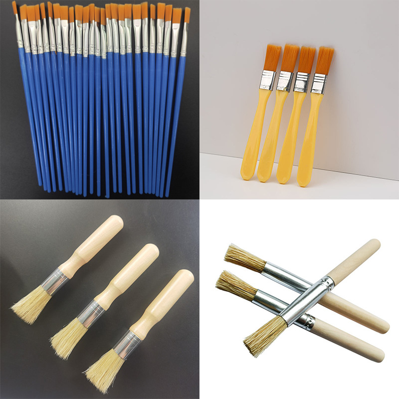 木柄猪毛油漆刷油画刷泥塑工具画画彩绘毛刷猪鬃毛尼龙毛小刷子
