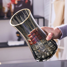 简约原色玻璃花瓶透明水养鲜花百合北欧客厅插花摆件玻璃花瓶原色