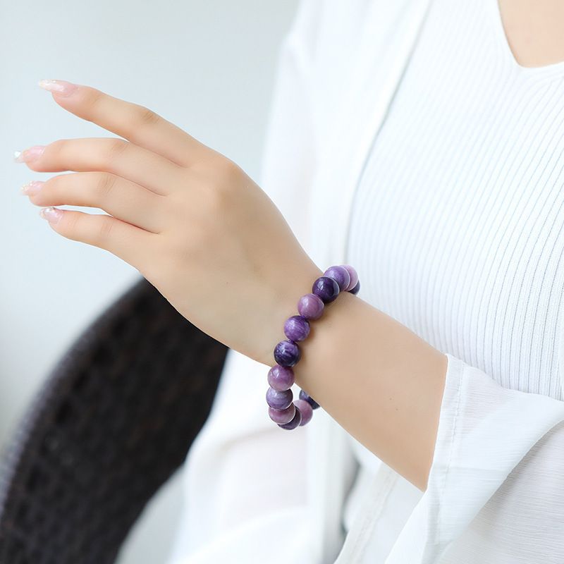 天然新矿苏纪石舒俱来手链苏萤石男女学生单圈三圈手串水晶饰品