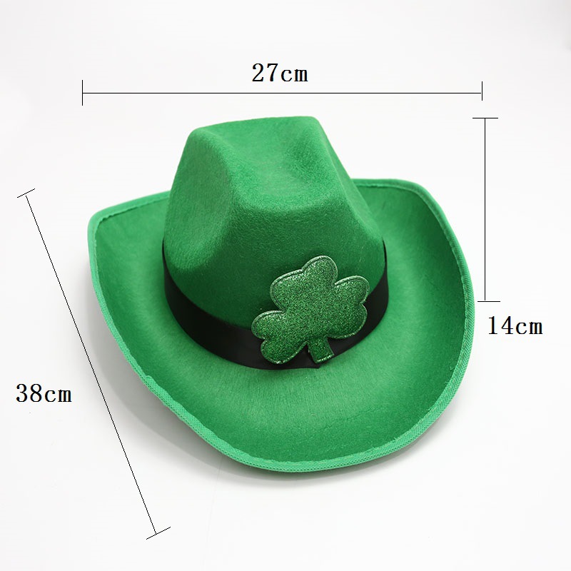 Zilin Cross-Border Amazon New St Patrick Green Top Hat Irish Festival Party Clover Hat