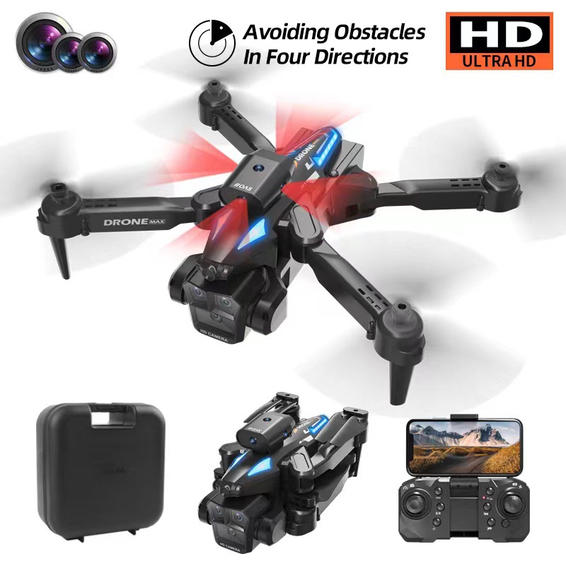 Cross-Border Hot-Selling C10 Uav Three-Camera Aerial Photography Ultra-Clear Four-Axis Aircraft Automatic Return Remote Control Aircraft Drone