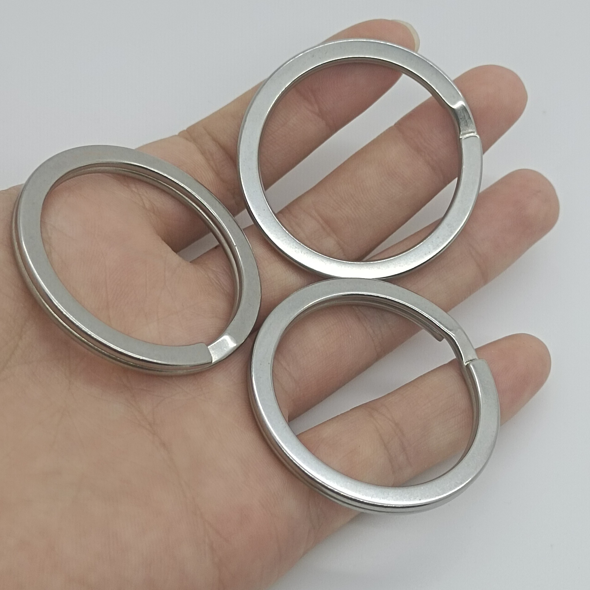 304 316不锈钢钥匙扣 金属钛钢钥匙圈扣 批发平圈钥匙圈 玩具扣