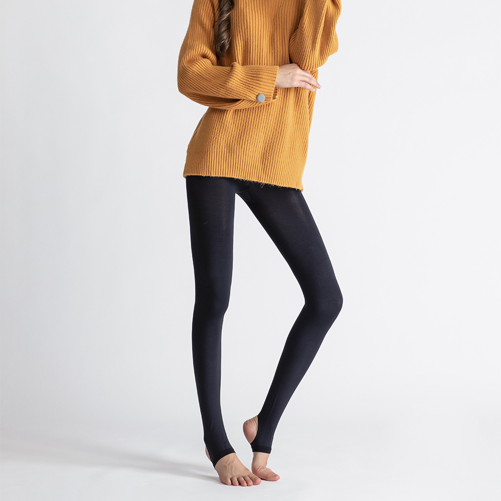 当代红200d纯色性感春秋后加档提臀踩脚裤袜压力舒适自然的打底裤