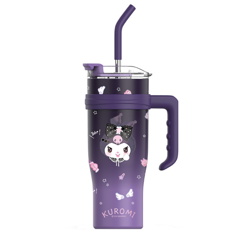 Sanrio Clow M Ugly Fish Thermos Cup Girls' Good-looking Water Cup Children's School Large Capacity Internet Celebrity Large Ice Cup