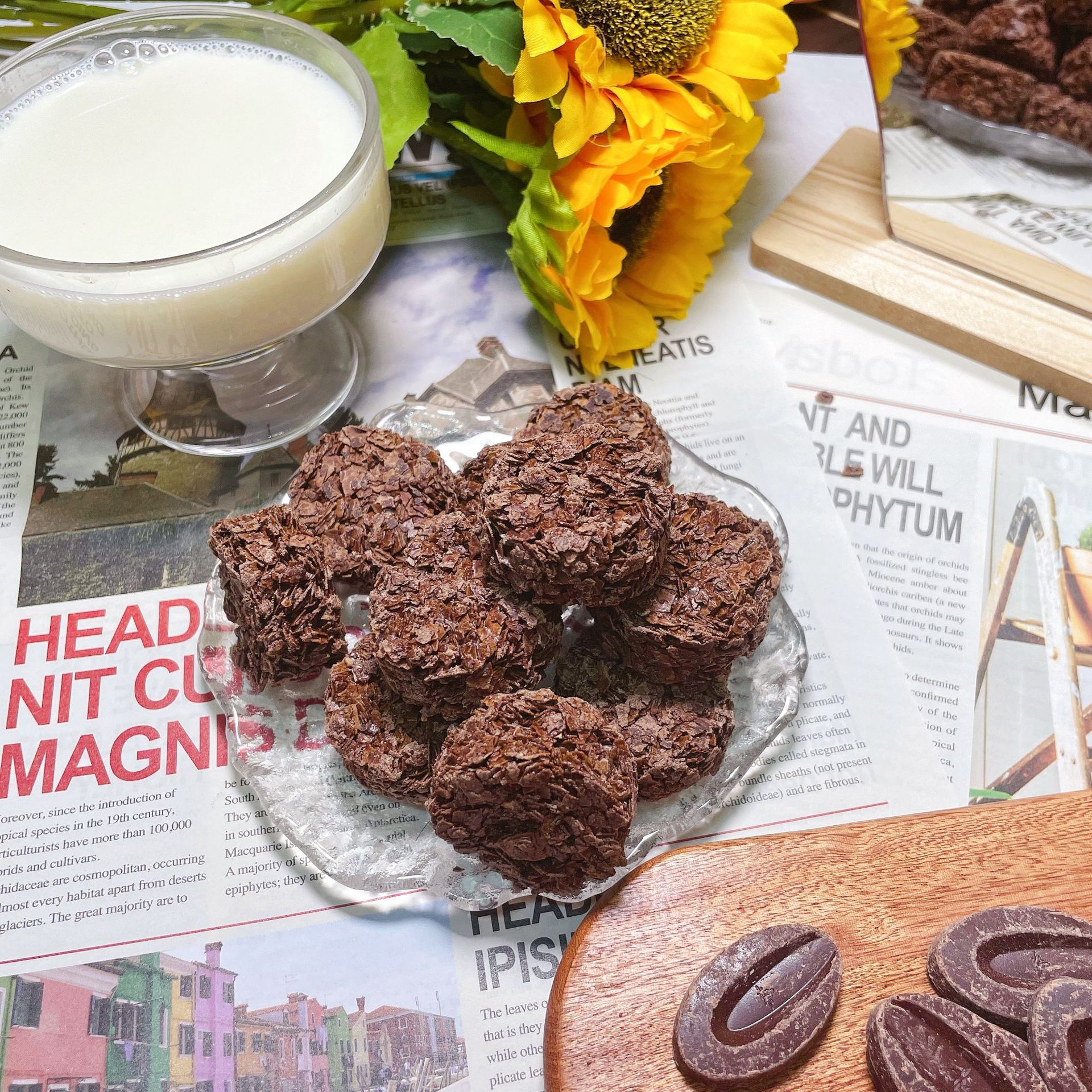 黑巧燕麦脆代餐巧克力燕麦饼干即食燕麦片网红休闲零食散装批发