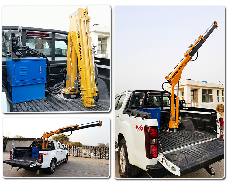 皮卡轻卡1吨液压折臂小吊机 12v24v小型车载随车小吊机