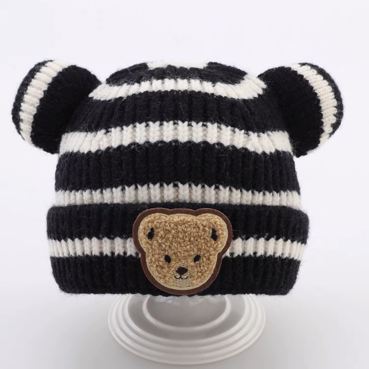 Baby Hat 2022 Autumn and Winter New Cute Infant Warm Earflaps Cap Knitted Hat Men and Women Baby Wool Cap