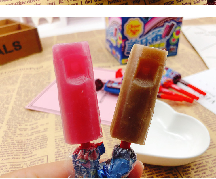 珍宝珠美乐笛口哨糖棒棒糖草莓可乐味网红糖果零食15g*30支批.发