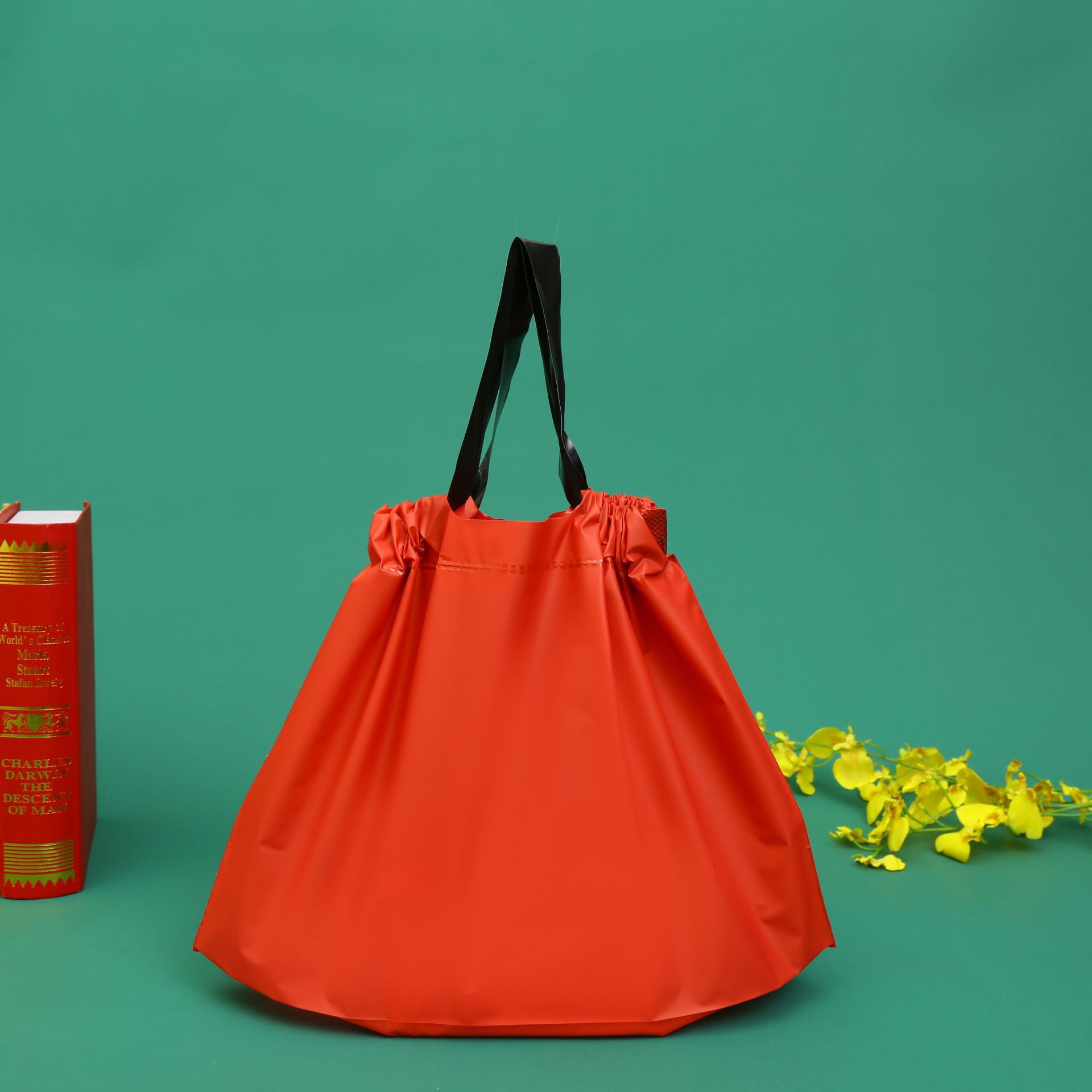 一次性水果捞外卖束口袋 外卖束口袋 抽绳式手提塑料袋可印logo