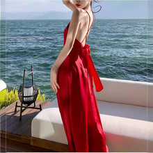 三亚旅游衣服吊带露背连衣裙显瘦巴厘岛仙女裙海边度假沙滩裙超仙