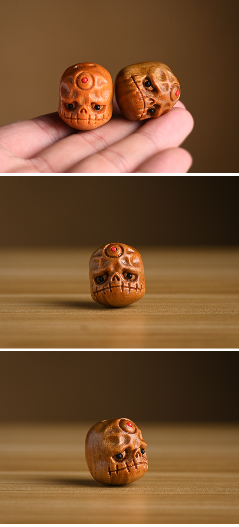 绿檀木雕工艺品檀香木阿呆吊坠diy钥匙扣手机链挂件文玩配饰配件