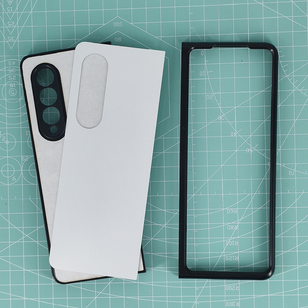 适用于 三星 Z FOLD4 折叠热转印手机壳PC硬壳配珠光铝片空白素材