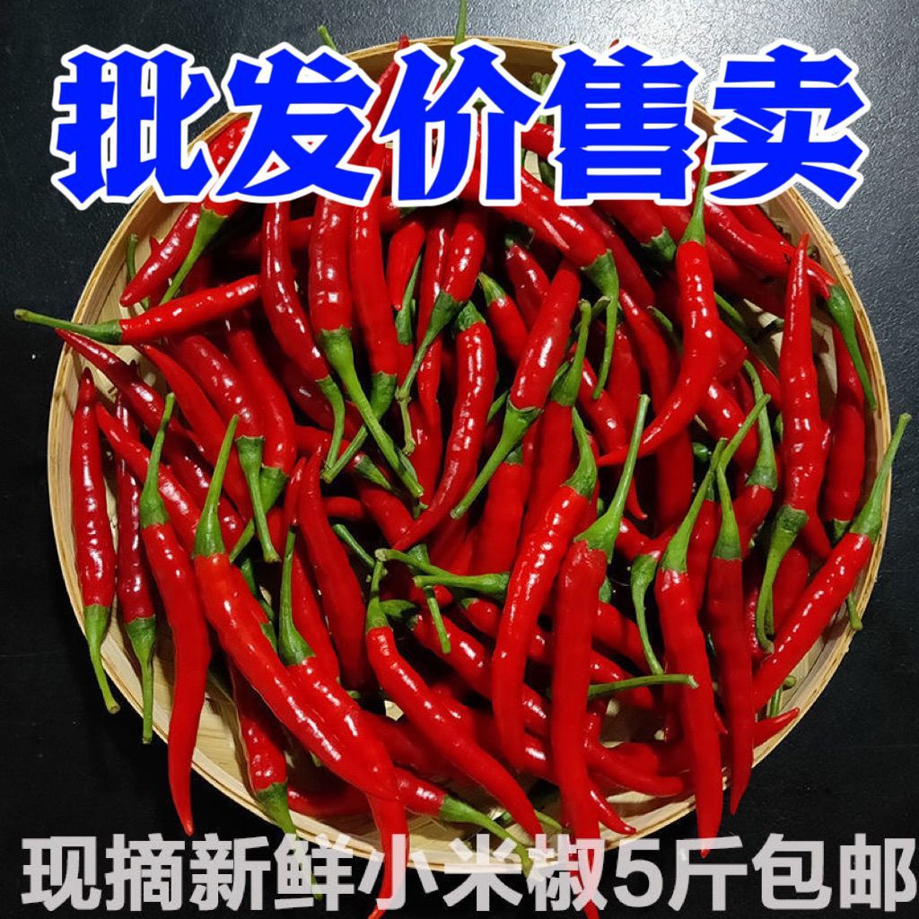 新鲜小米椒特辣小米辣鲜椒朝天椒红辣椒指天椒泡椒红辣椒产地直发