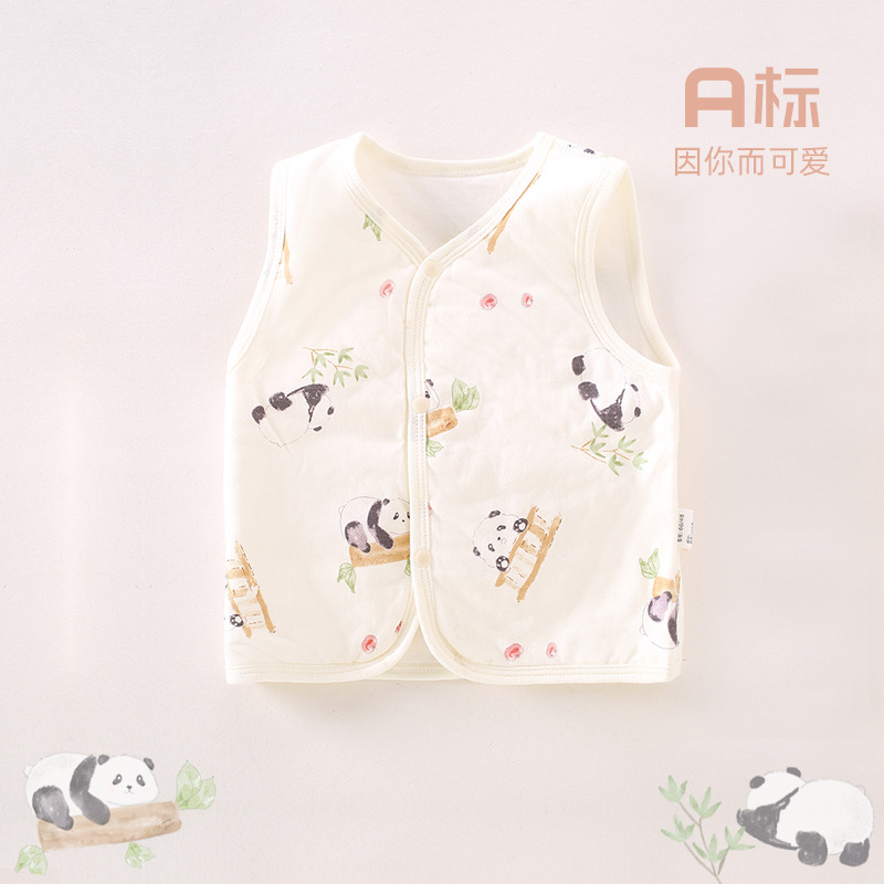 宝宝马甲a类外穿男女宝宝坎肩春秋保暖开衫婴儿背心夹棉婴儿马甲