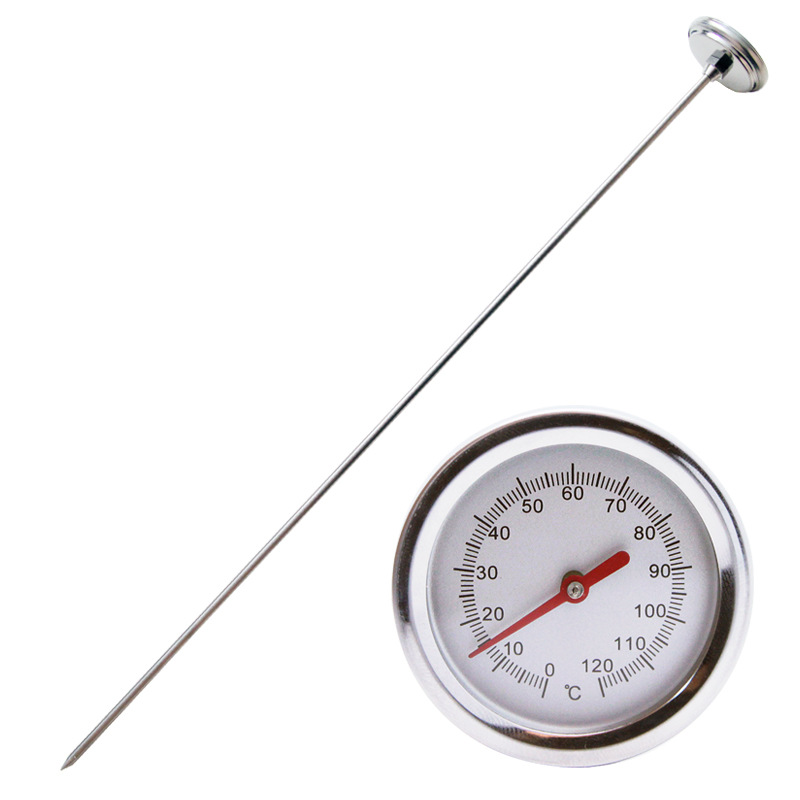 Compost Soil Thermometer Bimetallic Stainless Steel Household Probe Outdoor Food Thermometer Chart Thermometer 50cm