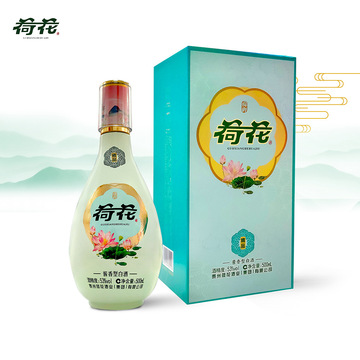 贵州国乡荷花 荷花精品酒 酱香型高度白酒 53度500ml*1瓶