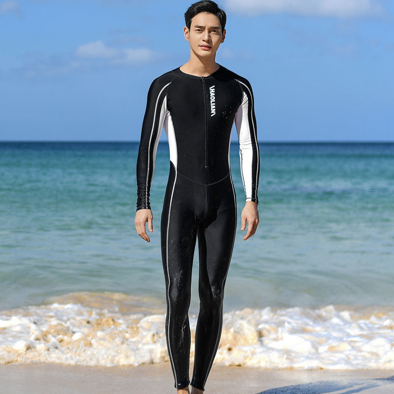 潜水衣全身挖偶雨鞋大码服游泳装备长袖长裤套装下水裤连体